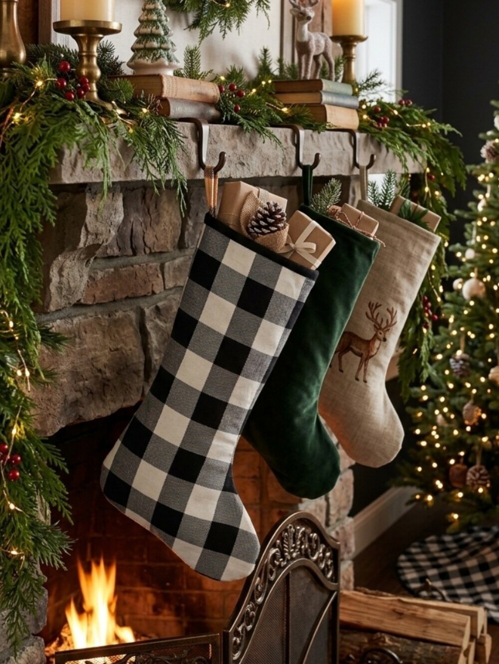 Classic Buffalo Check Holiday Stocking